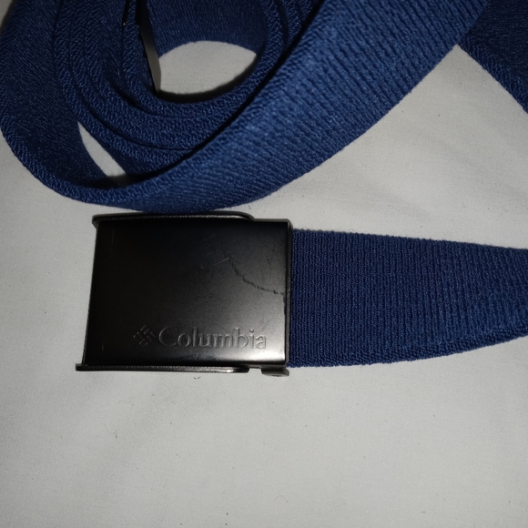 Columbia Men's Military Web Belt-Adjustable Cotton Strap and Metal Plaque Buckle - Picture 4 of 5